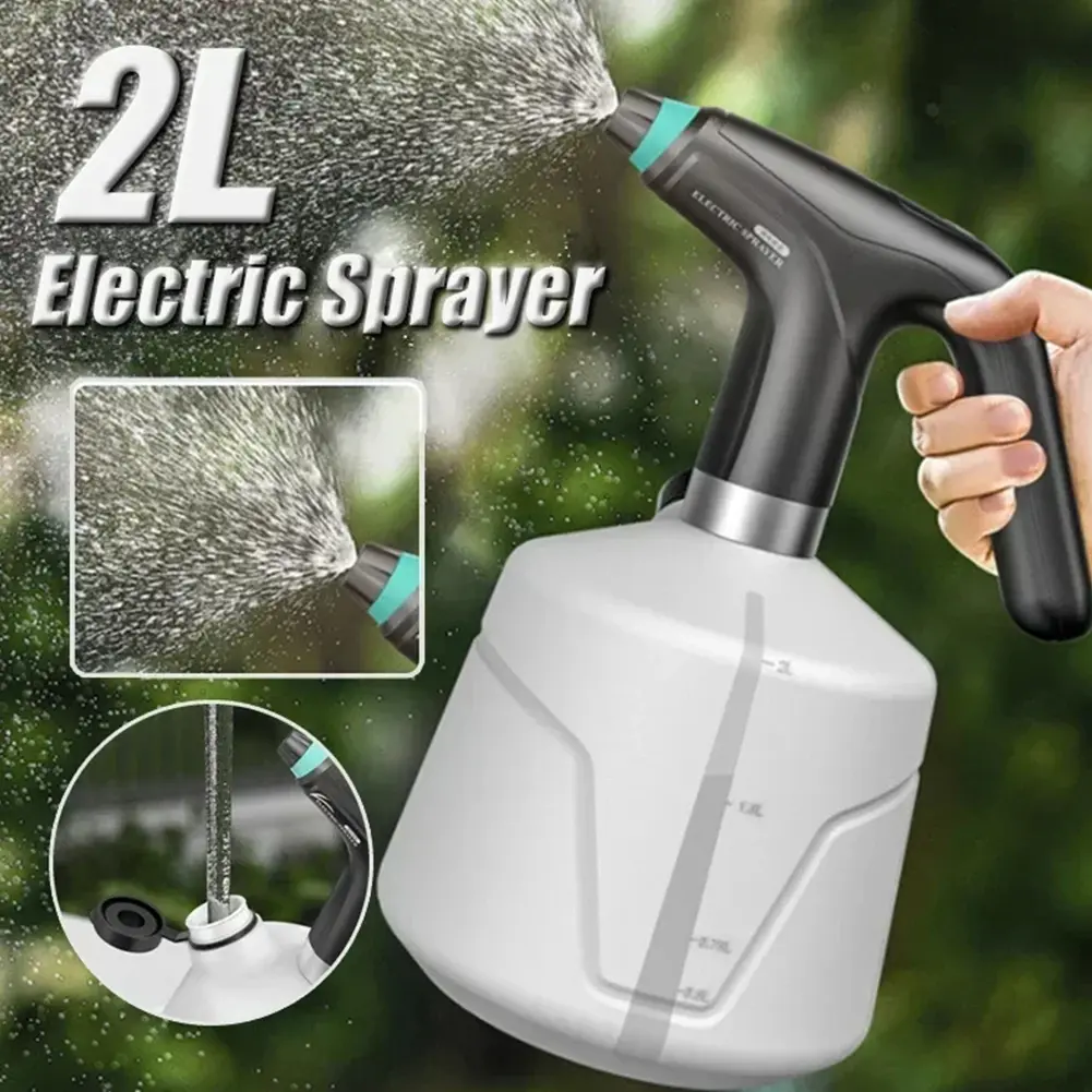 2L/0.5Gal Electric Watering Sprinkler Spray with Adjustable Spout Portable Automatic Mister Sprayer Garden Mist Spray Can Bottle