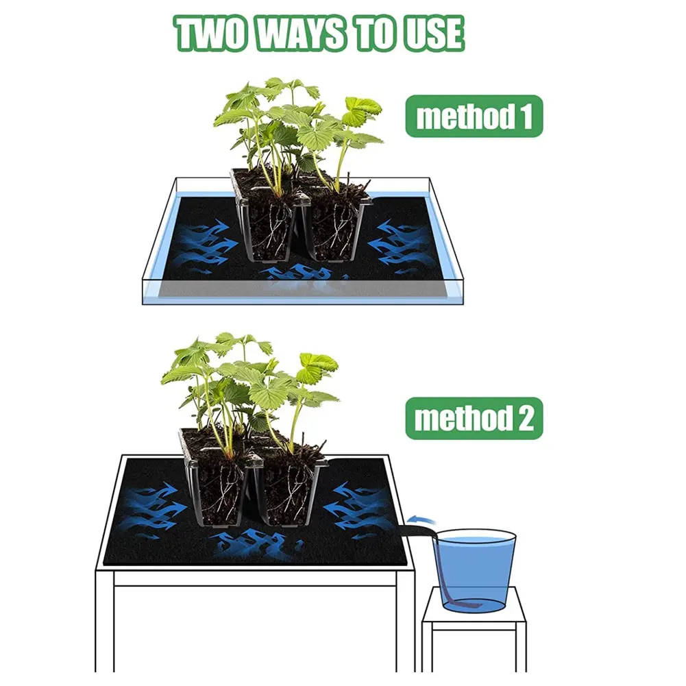 Plant Watering Capillary Mat Reusable Automatic Plant Watering Mat Outdoor Greenhouse Hydroponics Breathable Watering Mat Tools