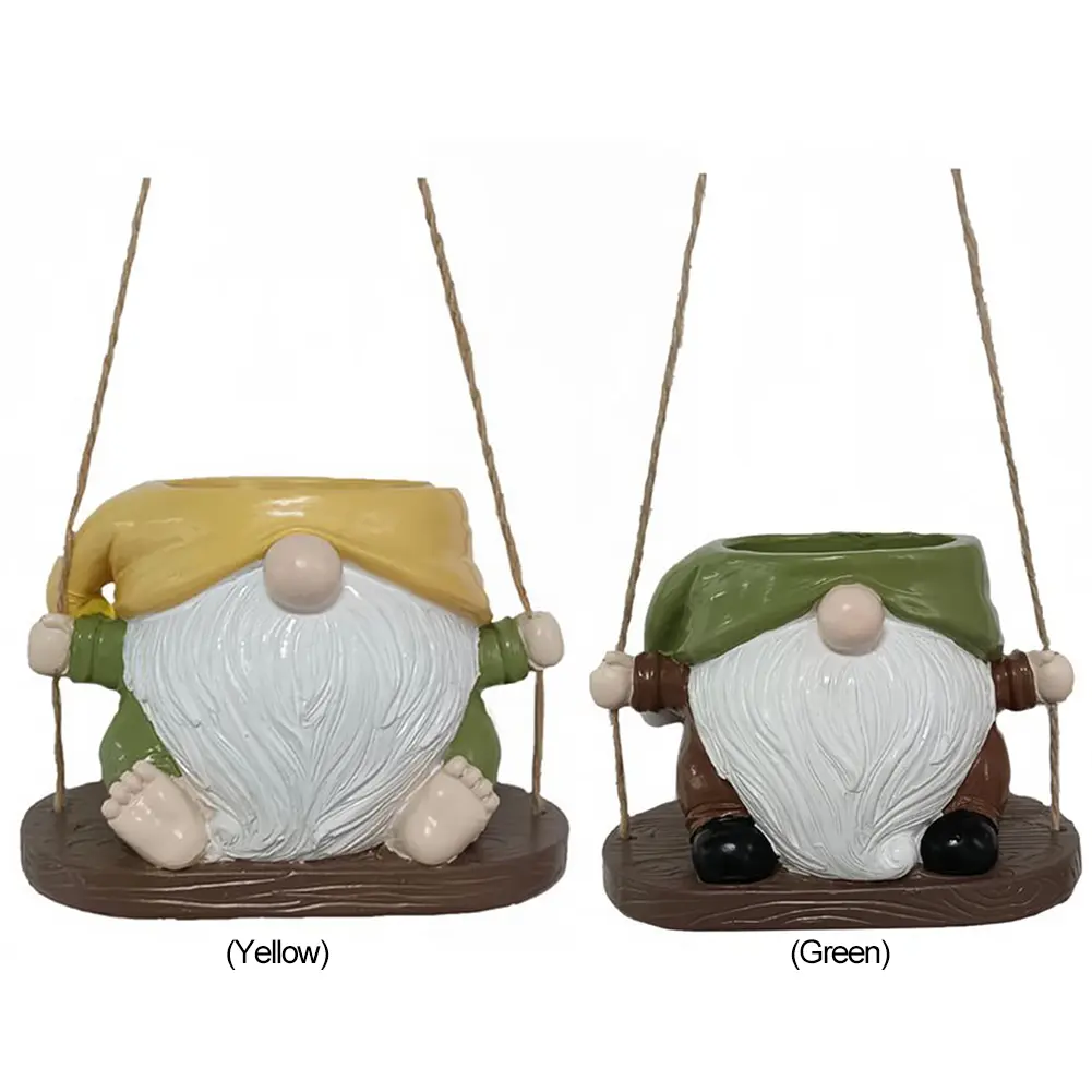 Hanging Planter Pot Resin Hanging Dwarf Planter Creative Dwarf Flower Container for Indoor Outdoor Plant