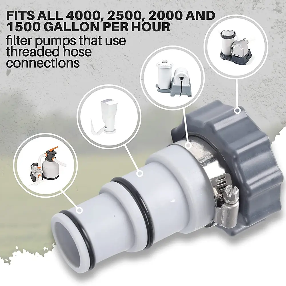 Replacement Hose Adapter Kits with Collar for Intex Threaded Connection Pumps