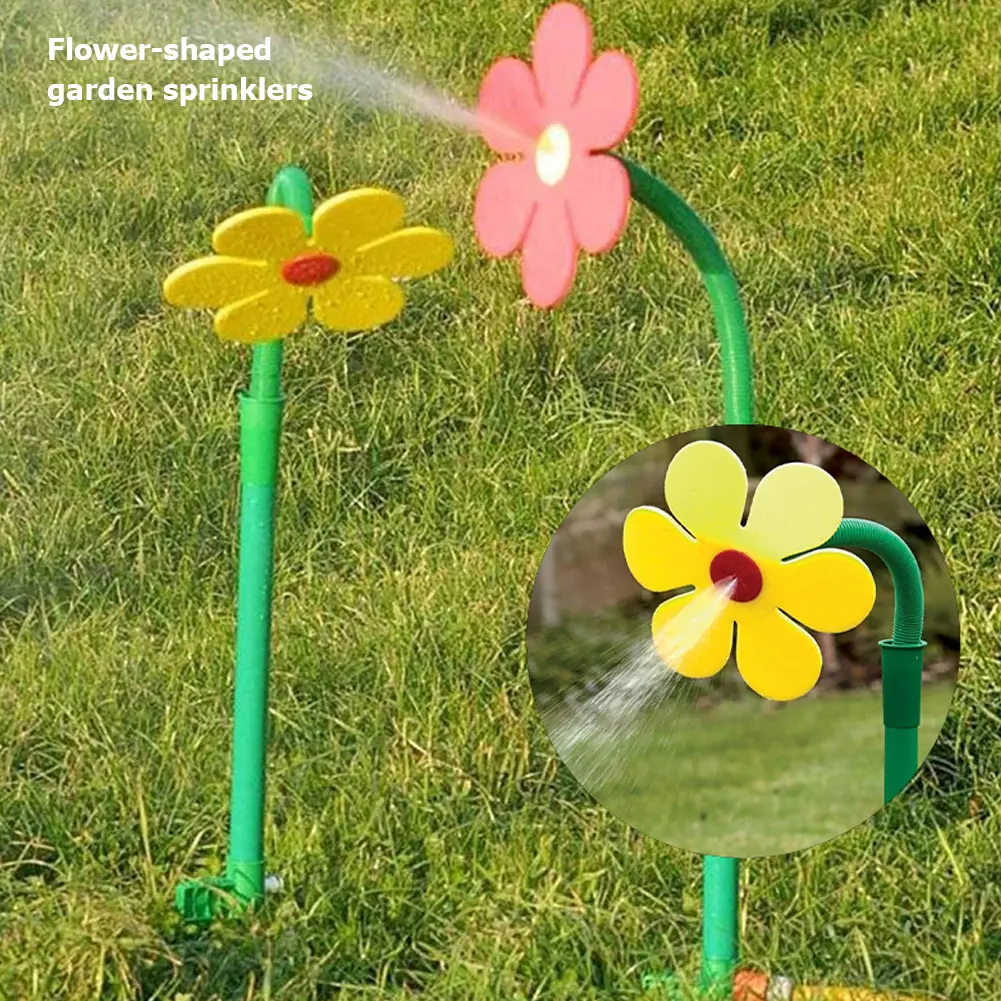 Watering Sprinkler Flower Shape Dancing Daisy Sprinklers 1/2PC 720 Rotating Water Spray Tool for Yard Lawn Watering Garden Decor