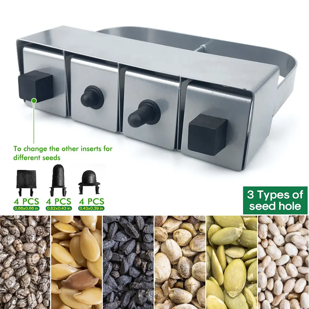 Soil Block Machine Stainless Steel Handheld Block Maker 4 Cell Manual Soil Blocking Tool with Comfortable Handle for Greenhouses