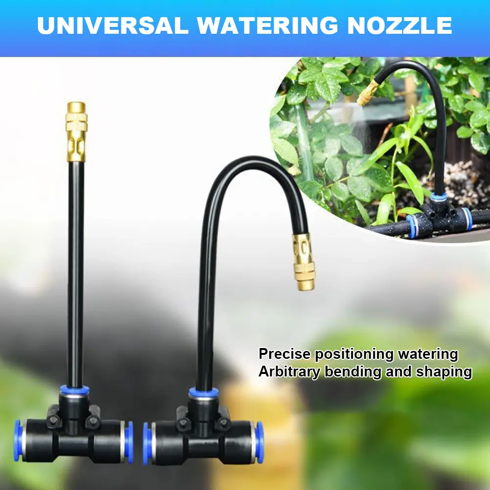 5M/10M Atomization Sprinkler with 20cm Rotating Copper Nozzle Automatic Watering Kit Automatic Misting Watering Kit for Garden