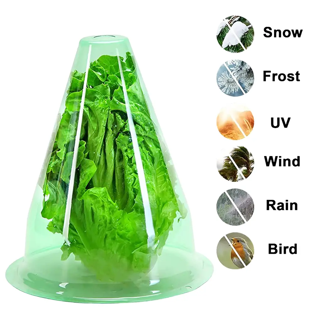 Garden Cloches for Plants Reusable Plastic Small Plant Protector Greenhouse Plant Cover for Protection Against Sun Frost Snails