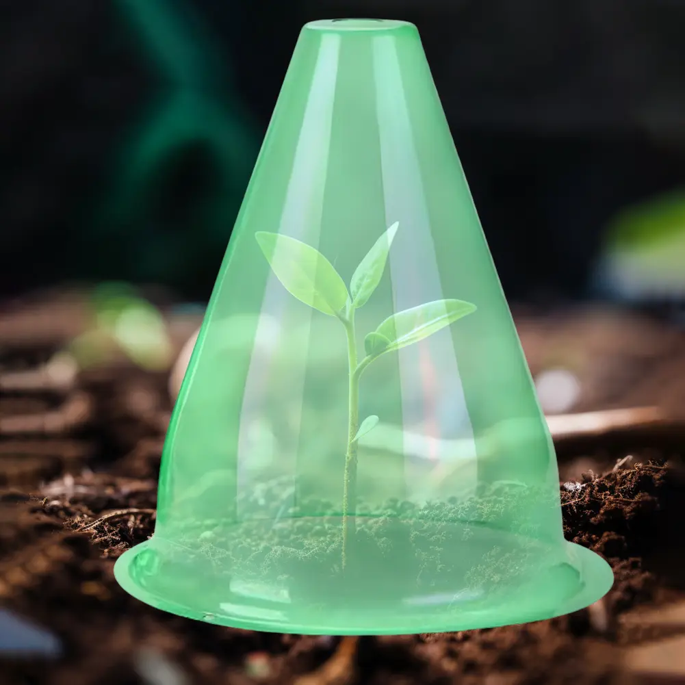 Garden Cloches for Plants Reusable Plastic Small Plant Protector Greenhouse Plant Cover for Protection Against Sun Frost Snails