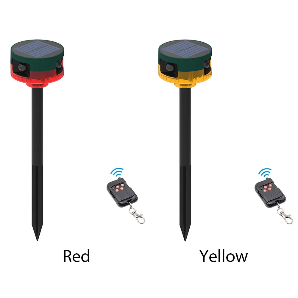 Solar Wild Animal Repeller 360-degree Induction Alarm 1200mAh Pigeon Bird Repellent Recordable IP55 for Wild Boar Rabbit Deer