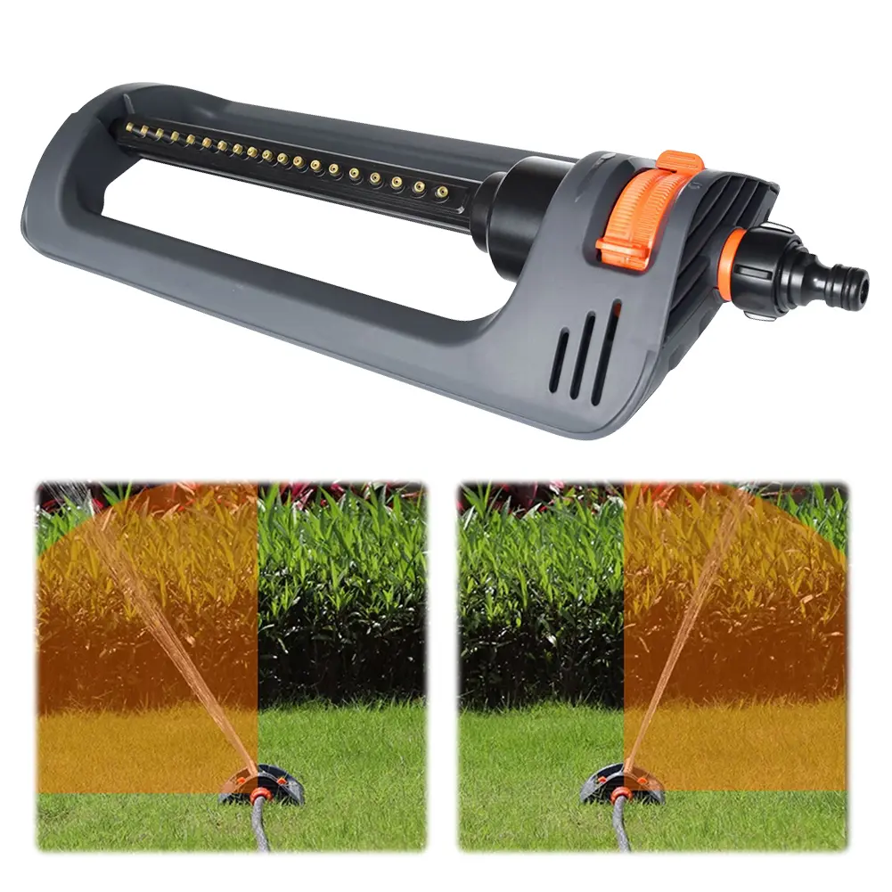 Oscillating Sprinkler 19 Hole Nozzles Lawn Sprinkler Garden Sprinkler for Yard Large Area