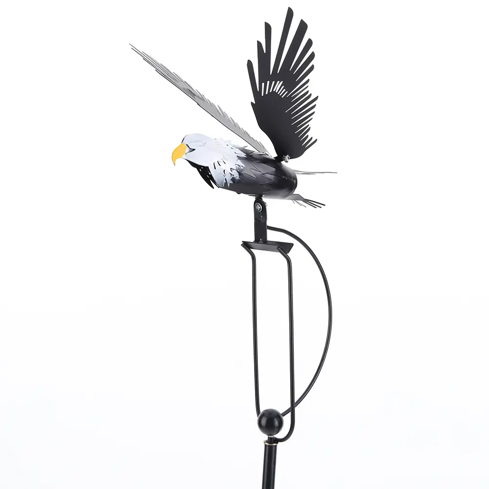 Garden Stake Eagle Windmill Lawn Ornaments Garden Eagle Birds Sculptures Crafts Garden Art Decor for Outdoor Lawn Courtyard