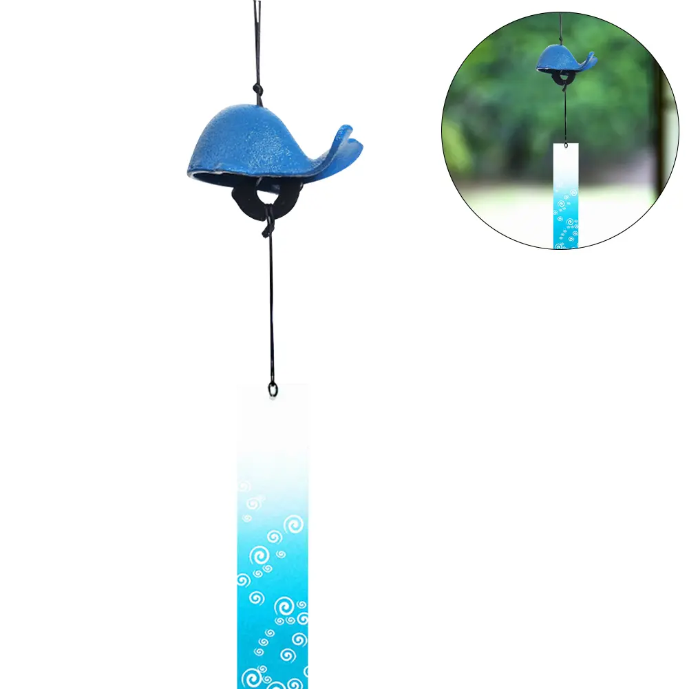 Serenity Bell Wind Chimes Japanese Style Retro Animal Wind Bell Cast Iron Creative for Yard Porch Garden Decor