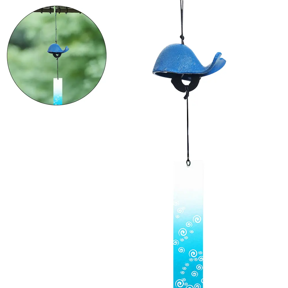 Serenity Bell Wind Chimes Japanese Style Retro Animal Wind Bell Cast Iron Creative for Yard Porch Garden Decor