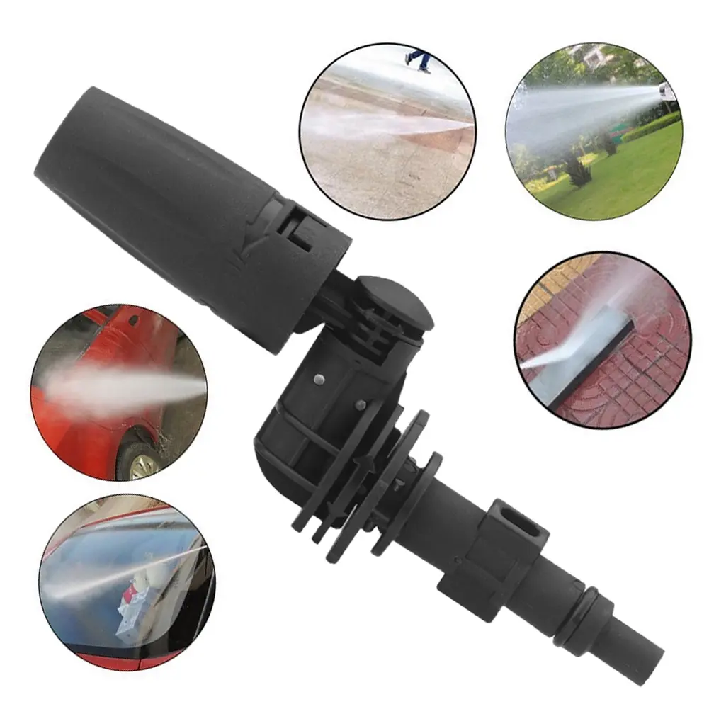 Adjustable Angle Car Wash Nozzle 360 Degree Rotating High Pressure Washer Gun Nozzle Washer Tips Car Cleaner Adapter for Karcher