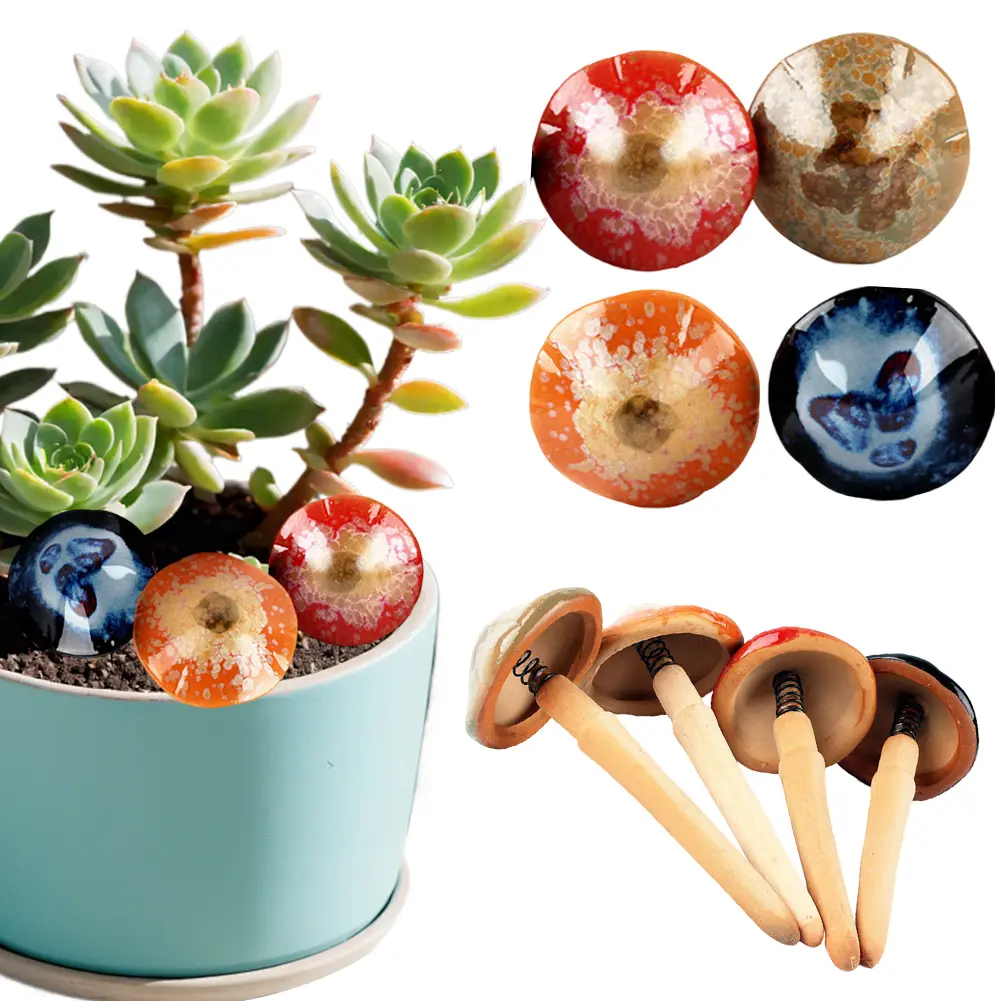Ceramic Planter Ornaments Decorative Mushroom Planter Pot Decors Waterproof Mushroom Flower Pot Ornaments for Microlandscape