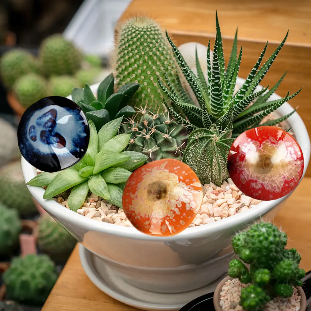 Ceramic Planter Ornaments Decorative Mushroom Planter Pot Decors Waterproof Mushroom Flower Pot Ornaments for Microlandscape