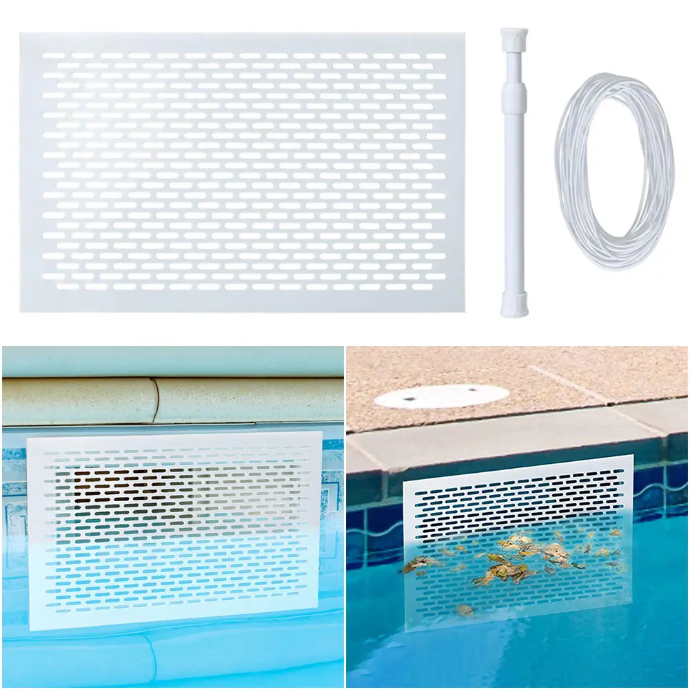 Skimmer Guard Kit 39x25 Cm/15.3 X 9.8 Inch Leaf Skimmer Catcher Leaf Shield Net for Inground Or Above Ground Debris Removal