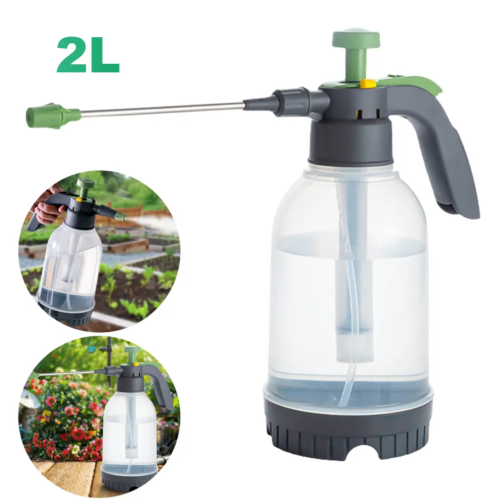 2L Air Compression Pump Garden Sprayer Sprinkler Gardening Watering Can Manual Air Pump Garden Disinfection Water Sprayer