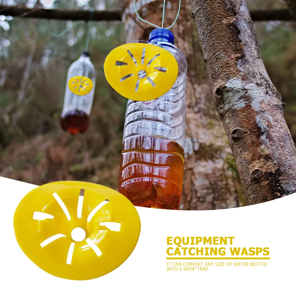 25-100PCS Reusable Wasp Trap Insect Funnel Killer Flower Bee Hornet Catcher Plastic Bottle Wasp Traps Garden Pest Control Tools