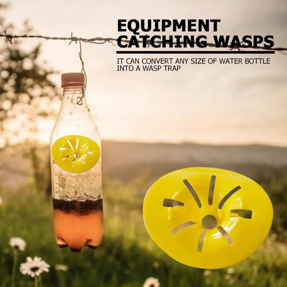 25-100PCS Reusable Wasp Trap Insect Funnel Killer Flower Bee Hornet Catcher Plastic Bottle Wasp Traps Garden Pest Control Tools