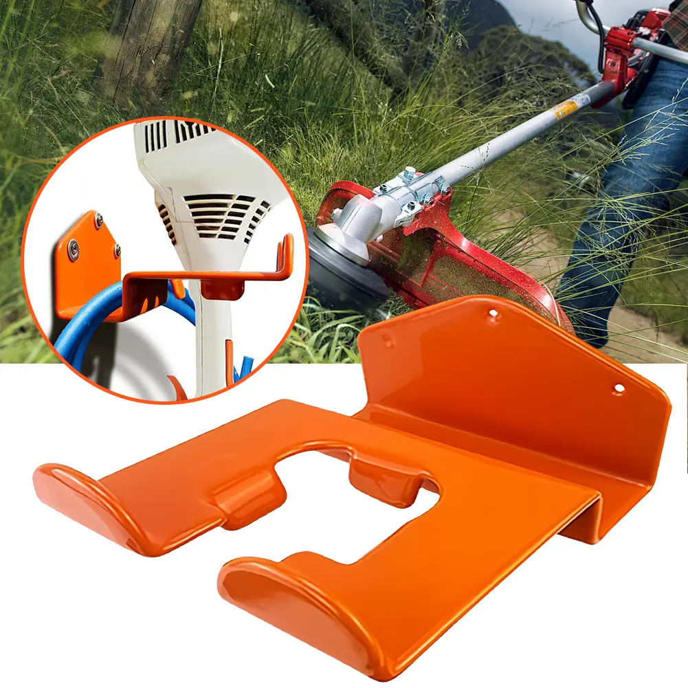 Garage Organizer Trimmer Rack Wall Mounted Grass Trimmer Storage Hooks Heavy-Duty Hedge Weed Whackers Holder Garden Storage Tool