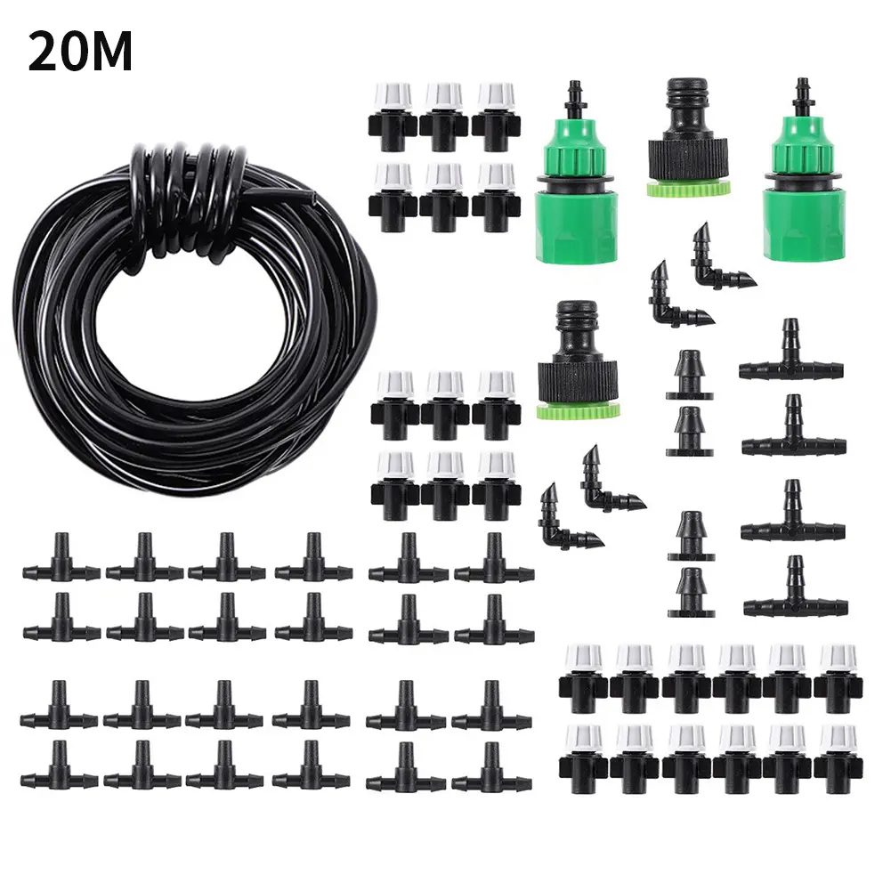 10/20M Lawn Misting Irrigation Kit Portable Garden Hose Drip Irrigation Kit Water-saving Gardening Tools for Agriculture Garden