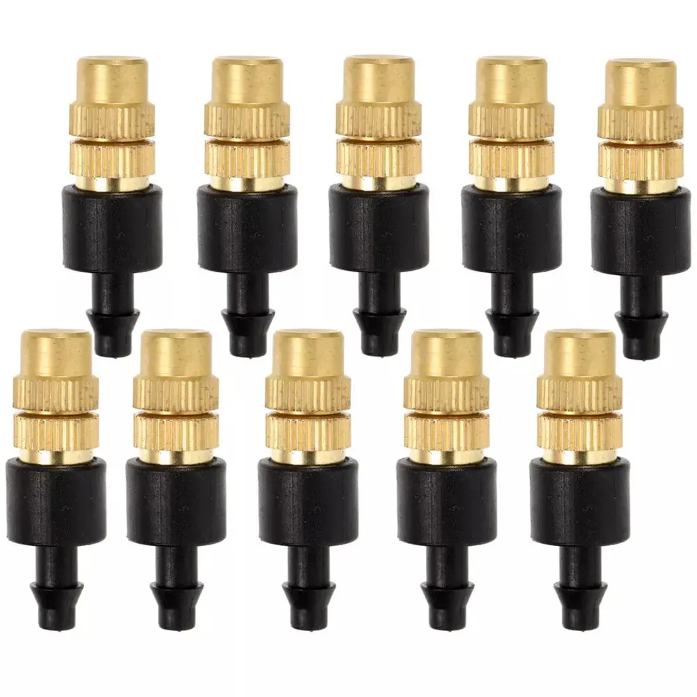 50Pcs Misting Nozzles Adjustable Brass Spray Nozzle Irrigation Drippers Atomizing Nozzle for Gardening Watering