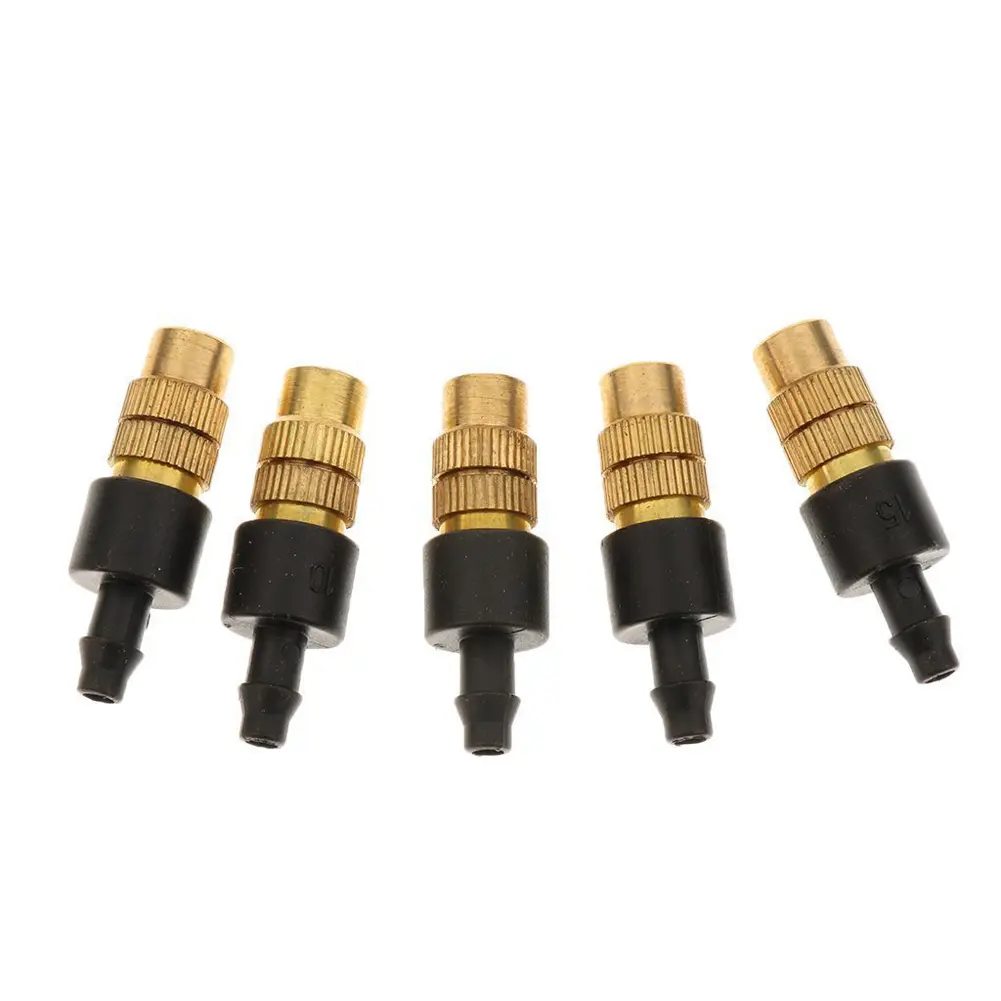 50Pcs Misting Nozzles Adjustable Brass Spray Nozzle Irrigation Drippers Atomizing Nozzle for Gardening Watering