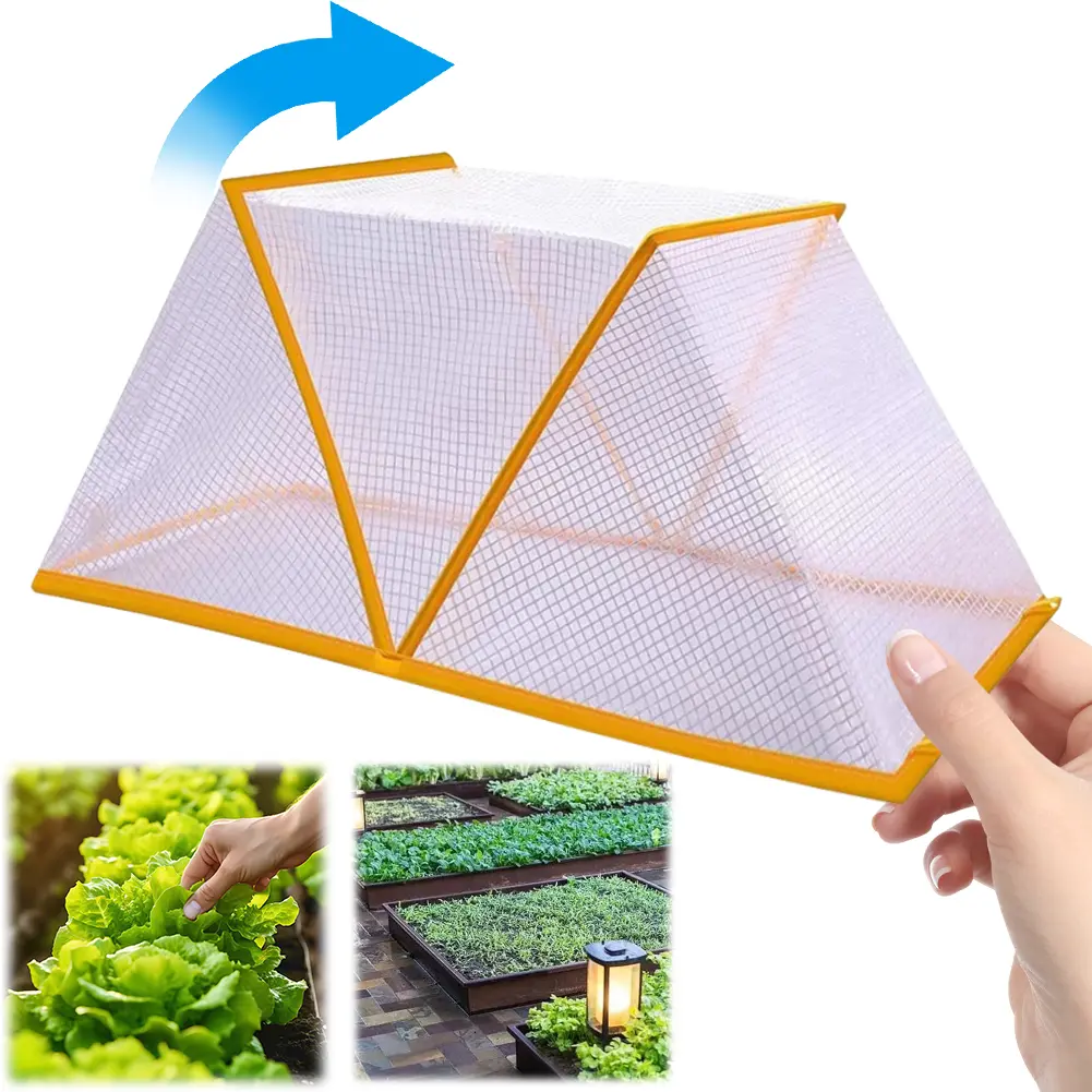 Foldable Greenhouse Cover Insect-Proof Vegetable Rows Plant Protector Windproof Plants Protection Cover for Fruits Vegetables