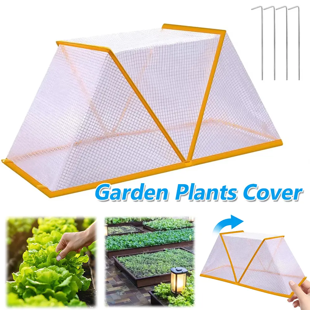 Foldable Greenhouse Cover Insect-Proof Vegetable Rows Plant Protector Windproof Plants Protection Cover for Fruits Vegetables