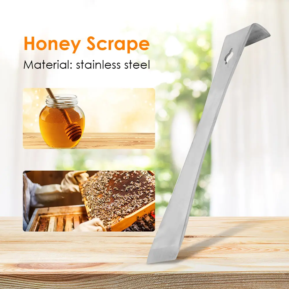 2-10PCS Stainless Steel Honey Scraping Knife Beekeepers Extracting Scraper Beekeeping HookHive Tool for Beekeeping Accessories