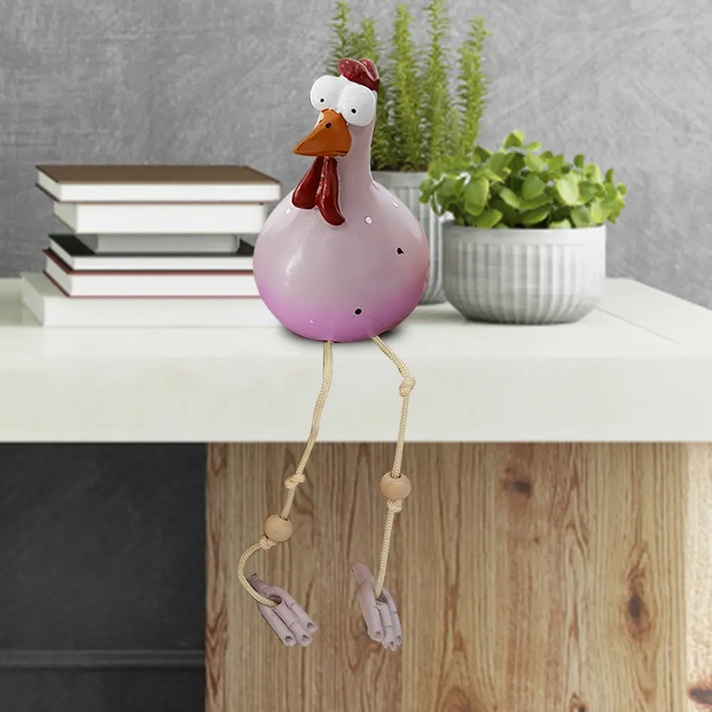 Big-eyed Chicken Exquisite Statue Garden Supplies Long Feet Beautiful Statue Craft Handicraft Waterproof for Outdoor Indoor Yard
