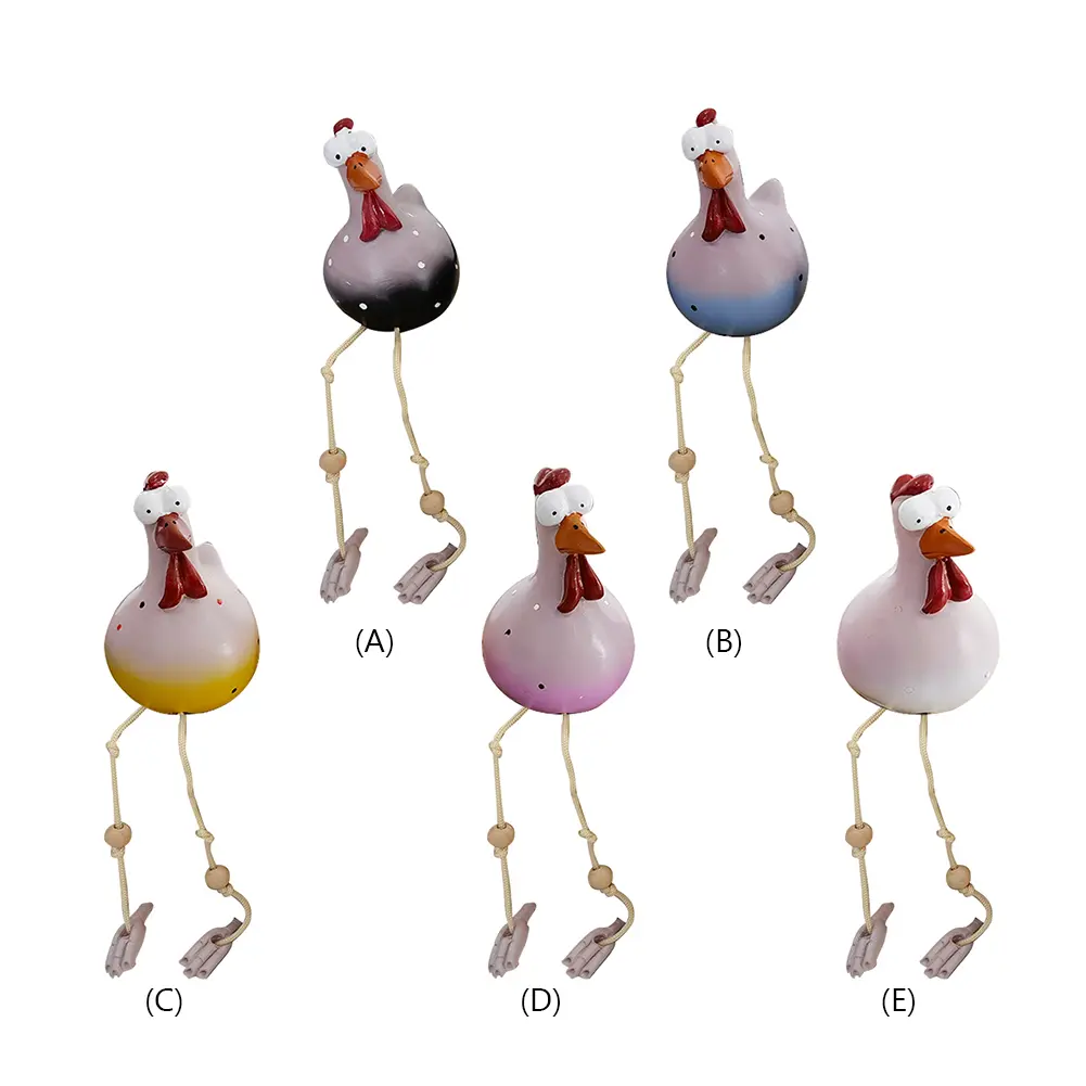 Big-eyed Chicken Exquisite Statue Garden Supplies Long Feet Beautiful Statue Craft Handicraft Waterproof for Outdoor Indoor Yard
