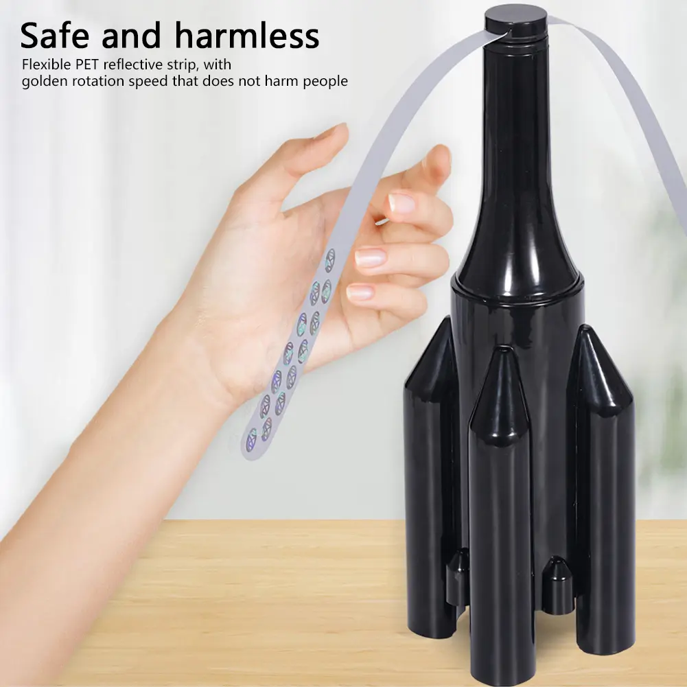 Electric Fly Repeller Anti-Insect Automatic Fly Destroyer Retractable Base Household Pest Repellent Fan for Home Kitchen Table
