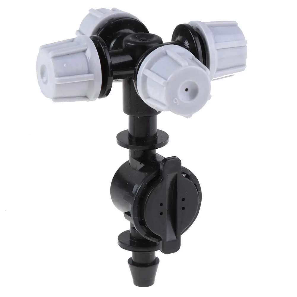 20-100PCS 4Hole Micro Mist Sprinkler Four Outlets Atomizing Misting Sprayer Easy Installation for Outdoor Misting Cooling System