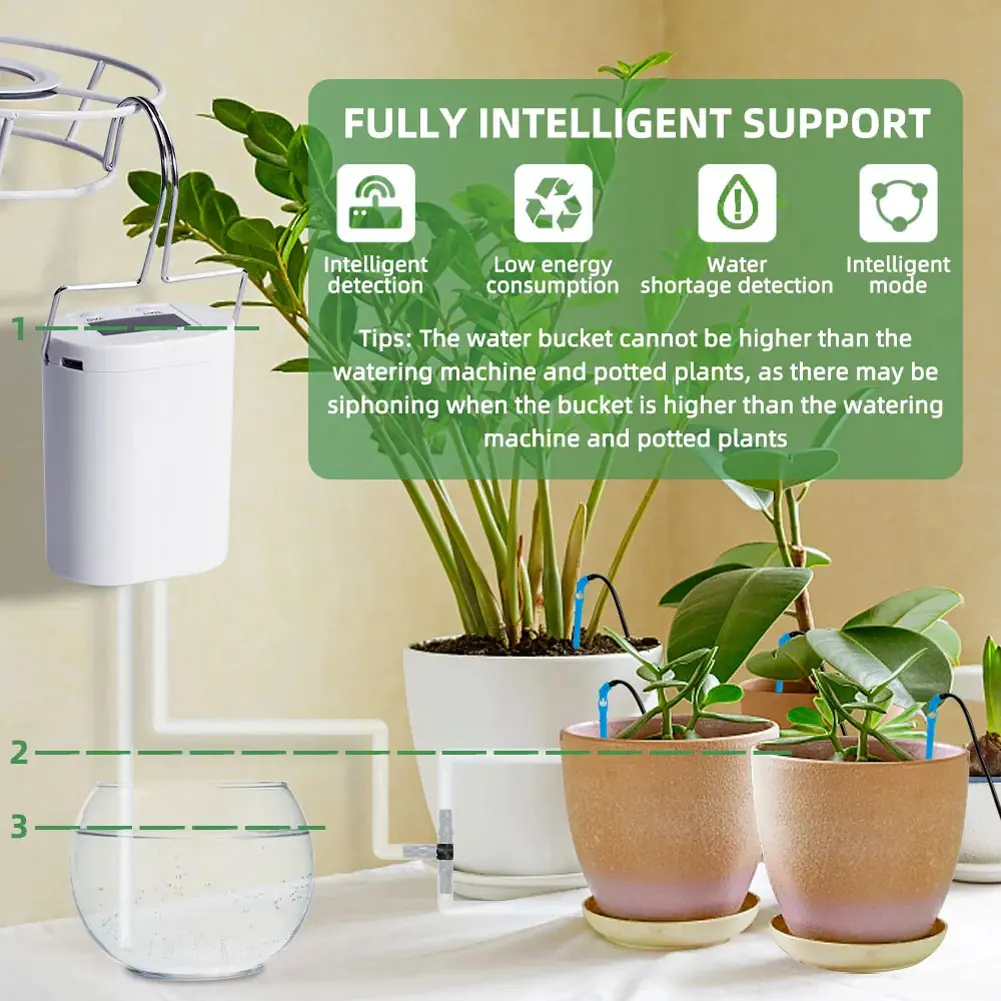 Flowers Plants Home Sprinkler Home Sprinkler Drip Irrigation Device 2/8/16 Heads Pump Indoor Plant Watering Device Garden Tool