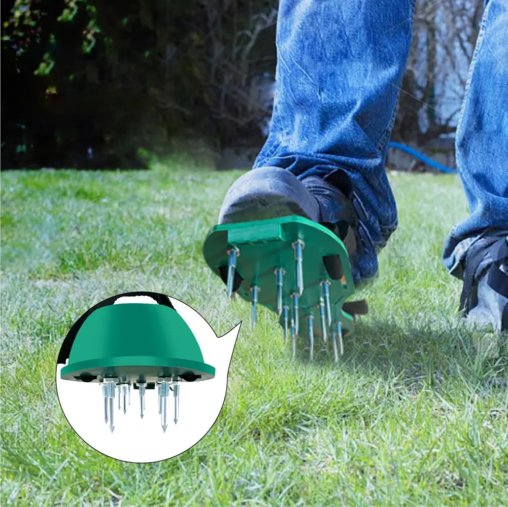 28mm/42mm/55mm Lawn Aerator Shoes Garden Spike Shoes Grass Aeration Shoes for Epoxy Floor Lawn Yard Patio Garden