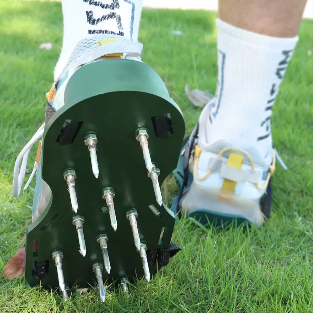 28mm/42mm/55mm Lawn Aerator Shoes Garden Spike Shoes Grass Aeration Shoes for Epoxy Floor Lawn Yard Patio Garden