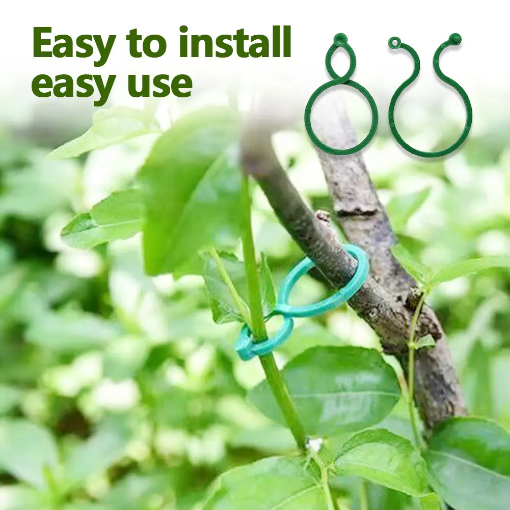 800-2000PCS Garden Vine Strapping Clips Plant Bundled Buckle Ring Holder Tomato Garden Plant Stand Tool Gardening Supports Tools