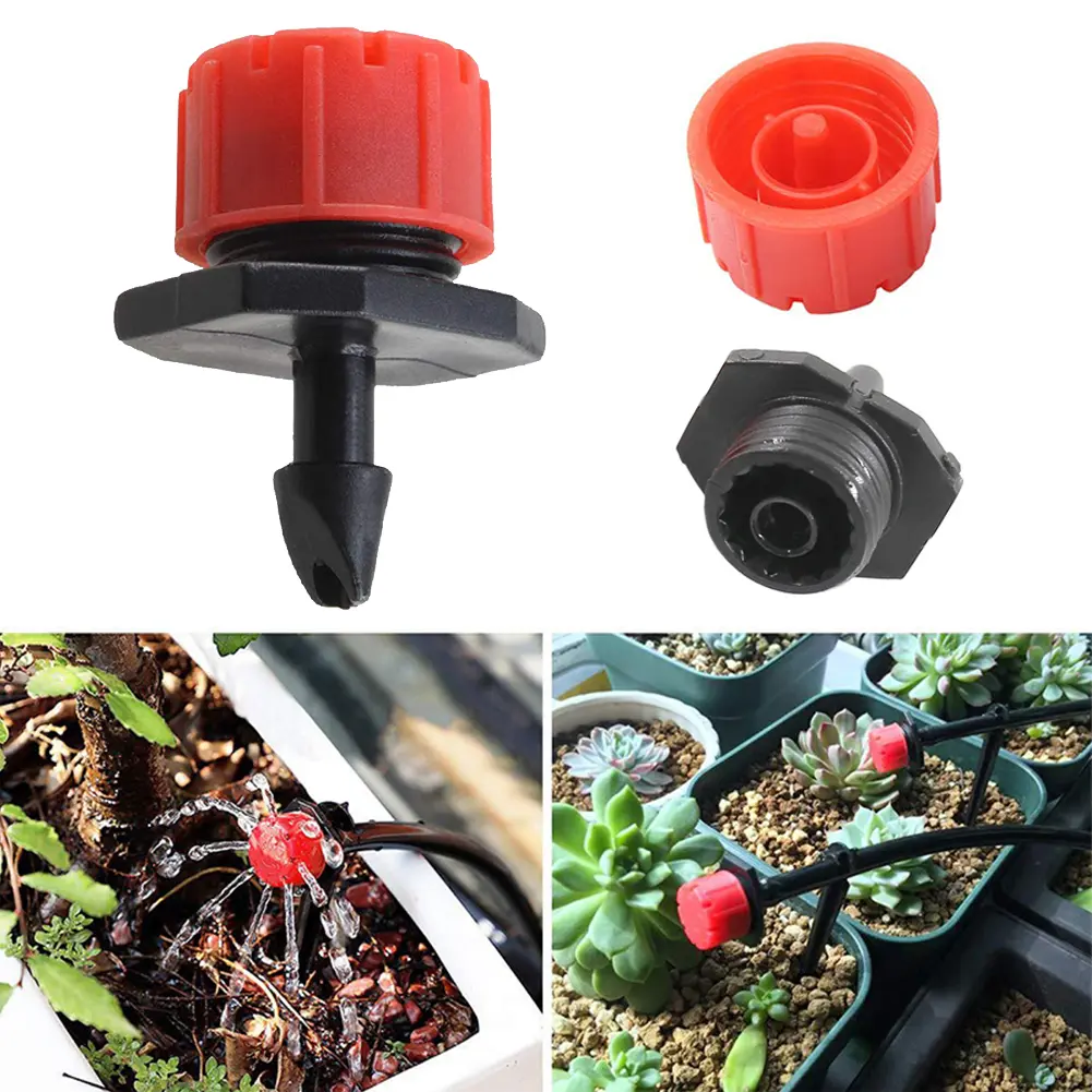 200Pcs 8 Hole Flow Dripper Adjustable Garden Micro Drip Irrigation System 360 Degree Drip Emitters for Garden Watering System