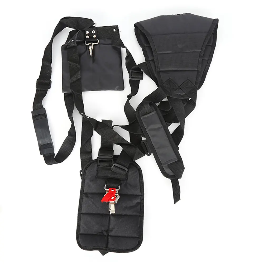Mower Shoulder Strap Comfortable Double Shoulder Harness Shock-Absorbing Herringbone Buckle Padded Belt for Brush Cutter Trimmer