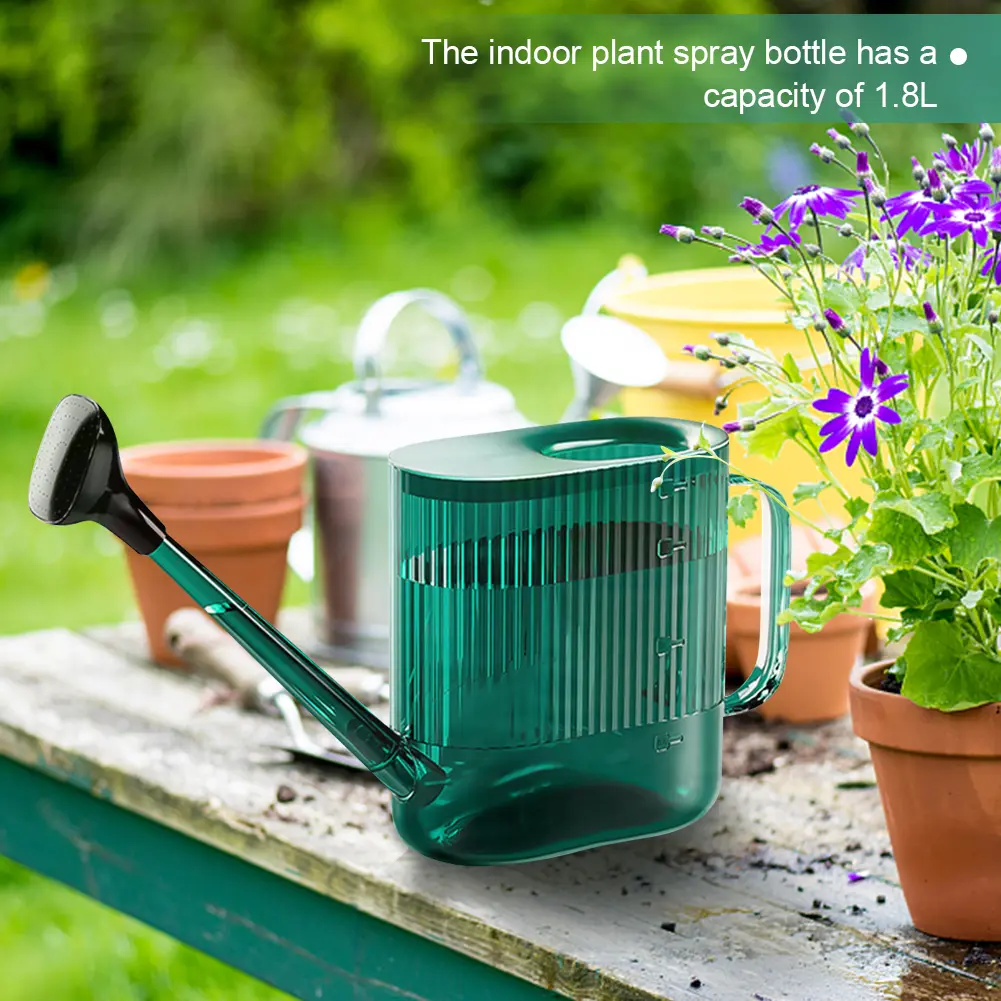 1800ML Garden Watering Can with Sprinkler Head Plastic Watering Can Modern Water Can for Indoor Outdoor Plants Flower