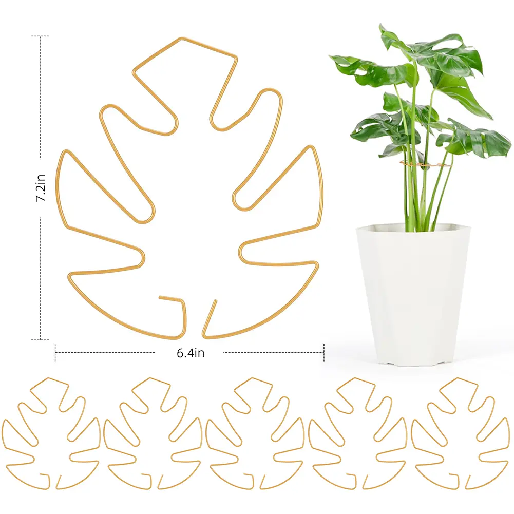 6PCS Turtle Backed Bamboo Plant Support Frame Horticultural Support Frame Flower Pot Monstera Plant Support Frame Decoration