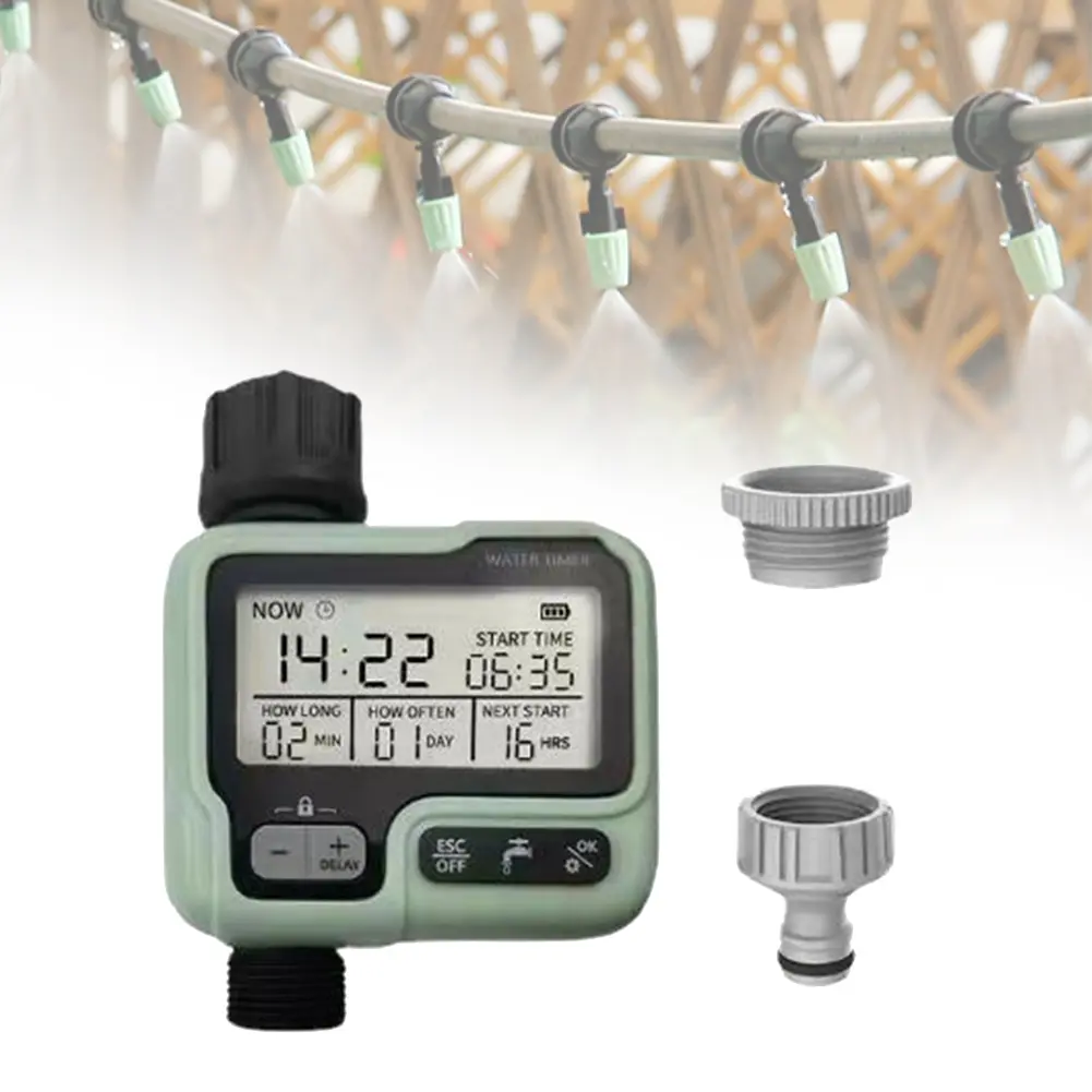 Digital Irrigation Controller LCD Screen Lawn Timed Irrigation Controllers Programmable Rainproof Battery Powered Garden Tools