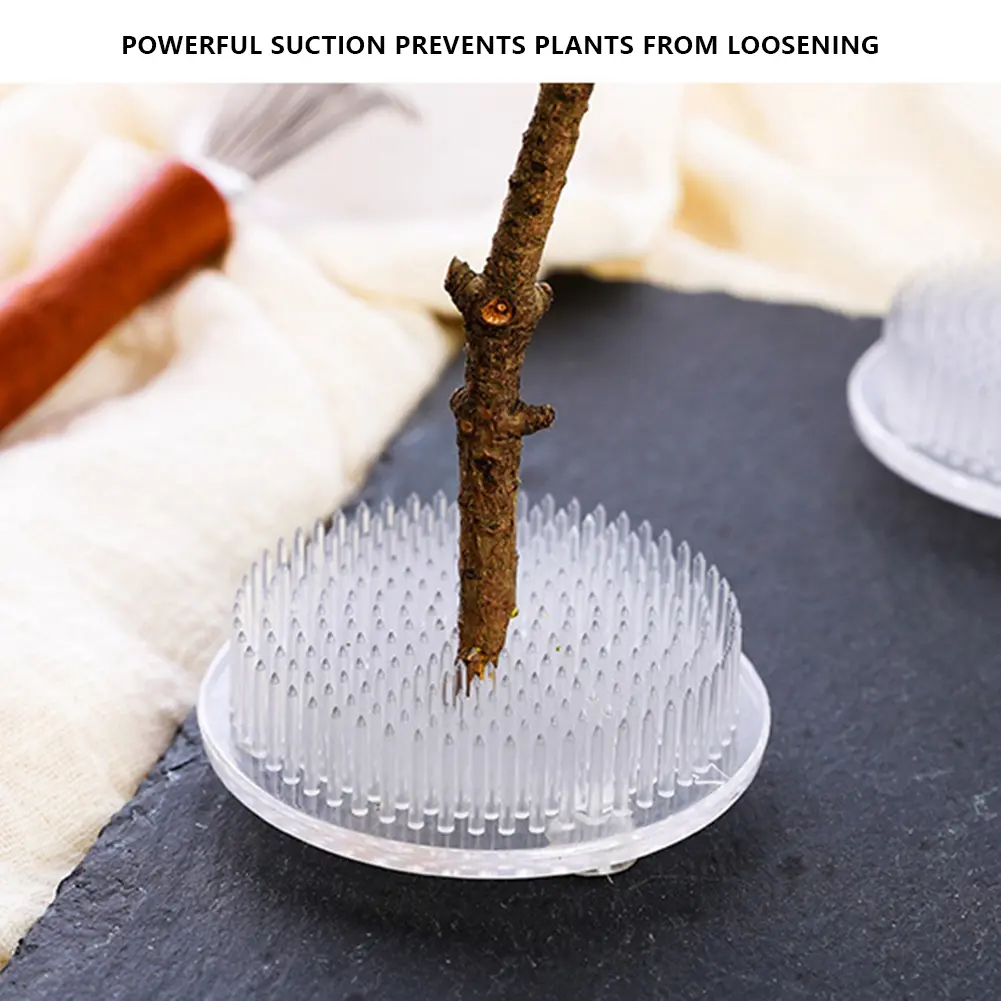 3-10PCS Plastic Flower Arranging Tool Round Ikebana Kenzan Flower Frog Suction Cup Art Fixed Rubber Base Holder Floral Decor Pot