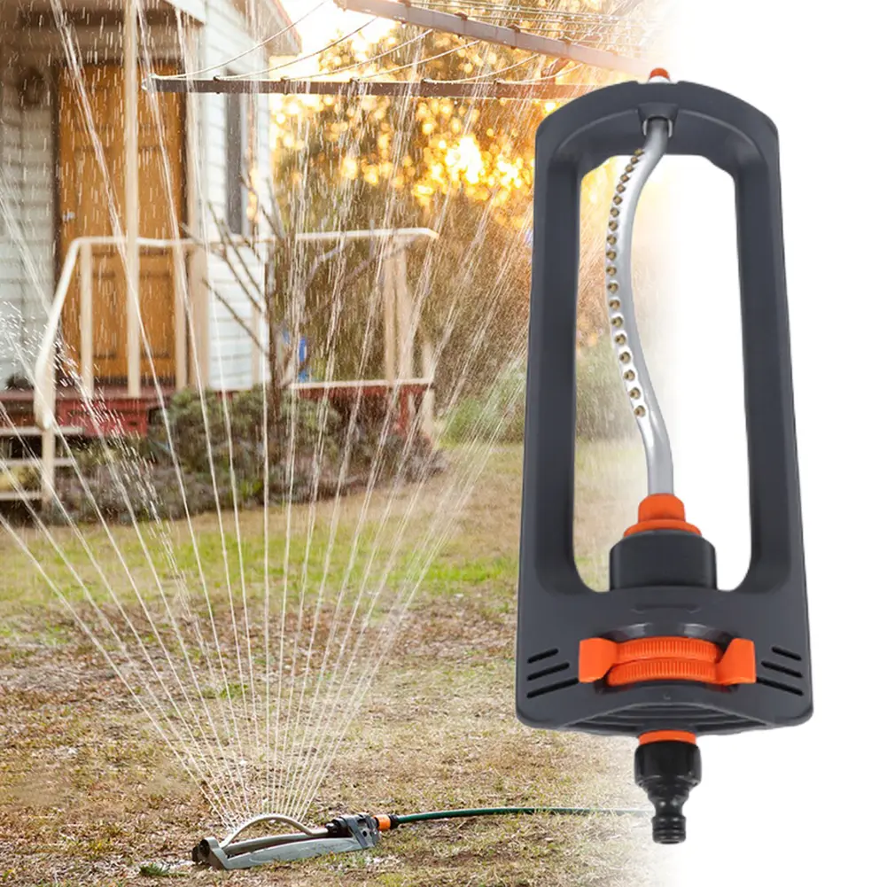 Automatic Oscillating Sprinkler Watering Garden Sprinklers with 19 Hole Nozzle for Lawn Watering/Bridge Maintenance/Roof Cooling