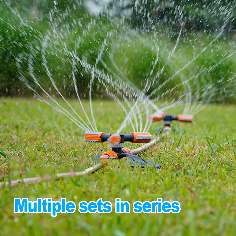 Garden Sprinkler Automatic 360 Degree Rotating Water Sprayer 3 Fork Irrigation Lawn Sprinkler for Agriculture Irrigation