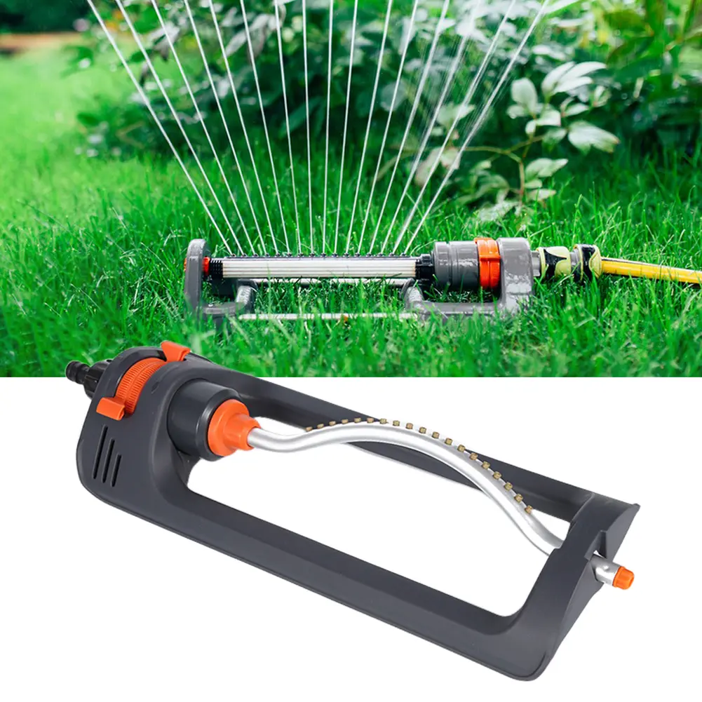 Automatic Oscillating Sprinkler Watering Garden Sprinklers with 19 Hole Nozzle for Lawn Watering/Bridge Maintenance/Roof Cooling