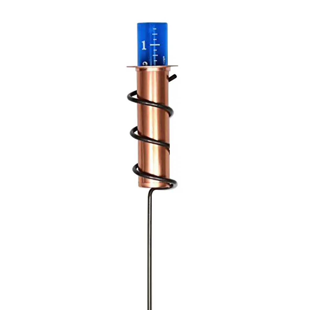 Copper Rain Guage Large Capacity Accurate Rain Gauge Rain Falling Measuring Instrument Outdoor Measuring Tool