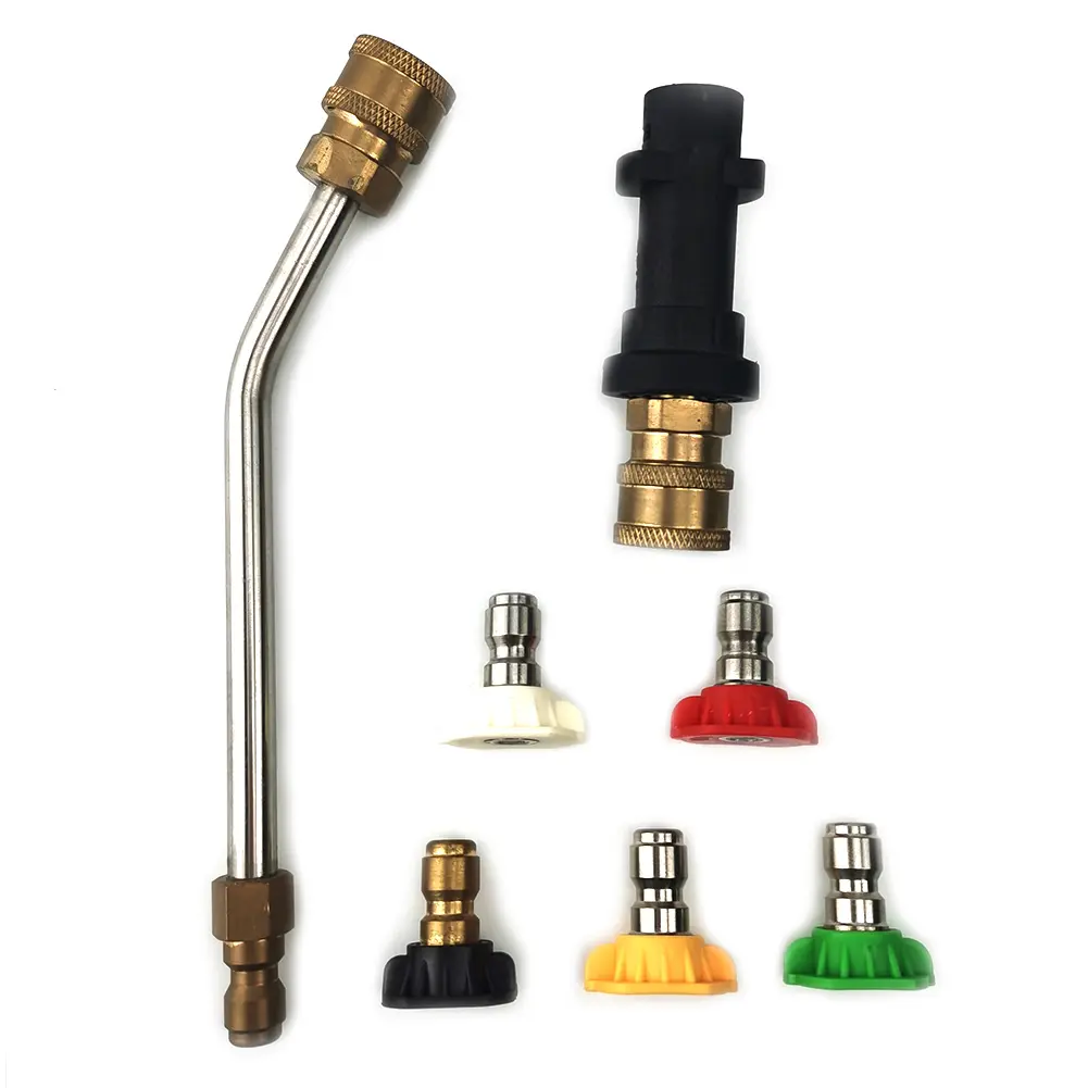 High-pressure Car Wash Water Gun Connector Quick Connect Nozzles + Pressure Washer Extension Wand for Karcher K2 K3 K4 K5 K6 K7