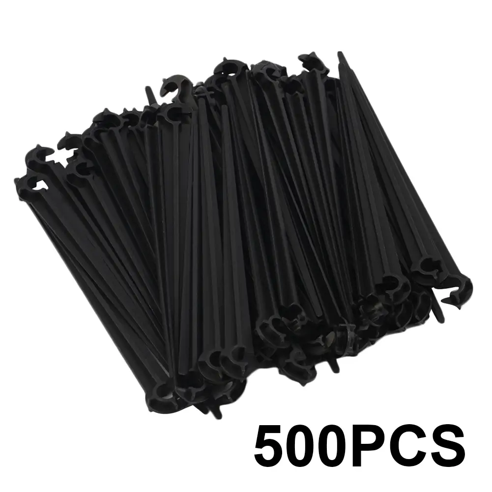 500Pcs Irrigation Drip Support Stake Tubing Hose Holder Garden Ground Rod Drip Irrigation Stem Holder for Vegetable Herbs Garden