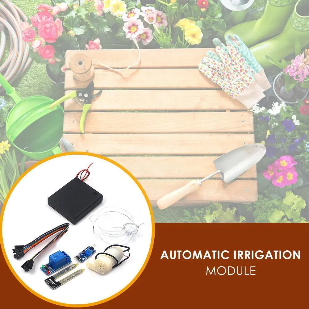 1-5Set Automatic Irrigation Module DIY Automatic Watering Kit Garden Water Pump Soil Moisture Sensor Relay Module For Arduino
