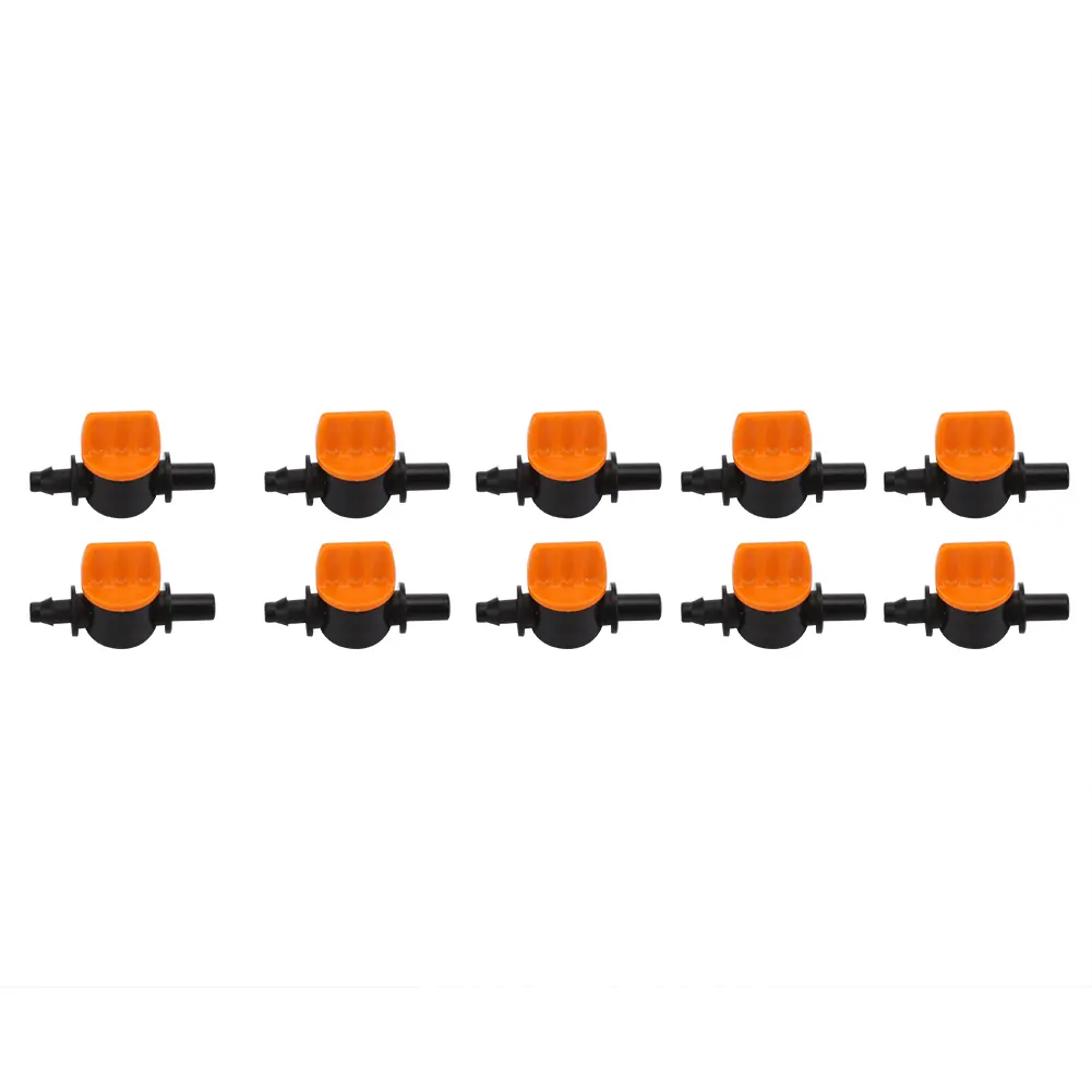 40-200PCS Hose Valve Garden Tap Garden Drip Irrigation Fittings Pipe Connectors Water Valve 4/7mm Water Flow Control Valve Parts